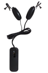 Vibrating Alligator Mini Nipple  Clamps Black